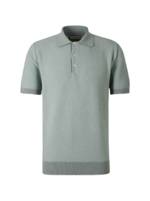 Canali textured polo shirt