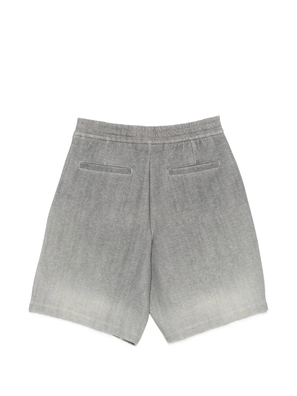 Emporio Armani Shorts met visgraatpatroon en zijstreep Grijs