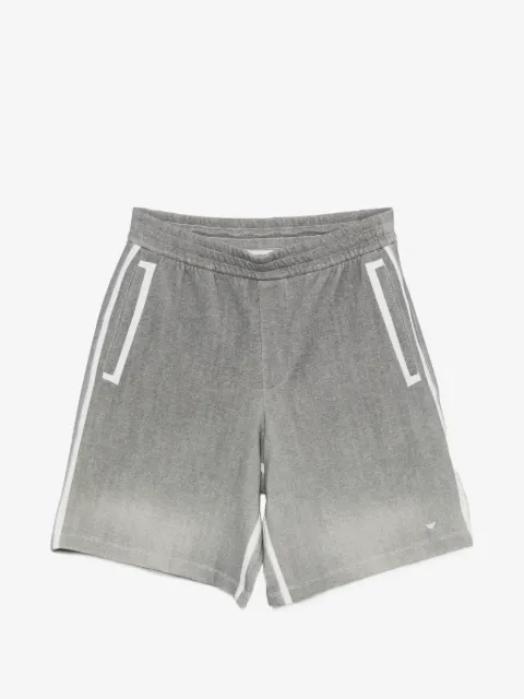 Emporio Armani herringbone side-stripe shorts