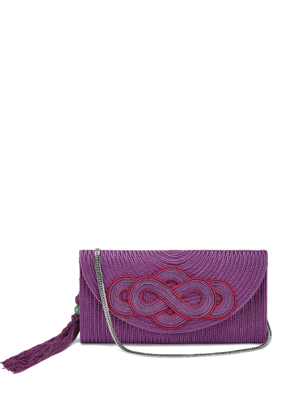 Shanghai Tang Tang Infinity Chinese-knot clutch bag - Viola