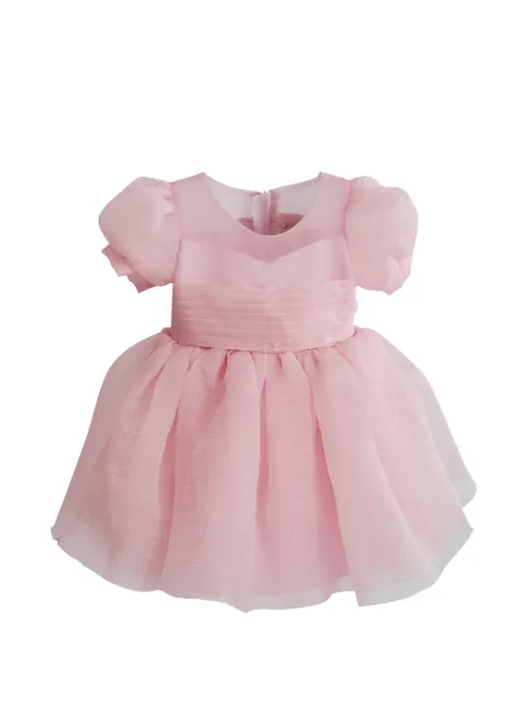 Tulleen vestido con detalle de moño y mangas farol