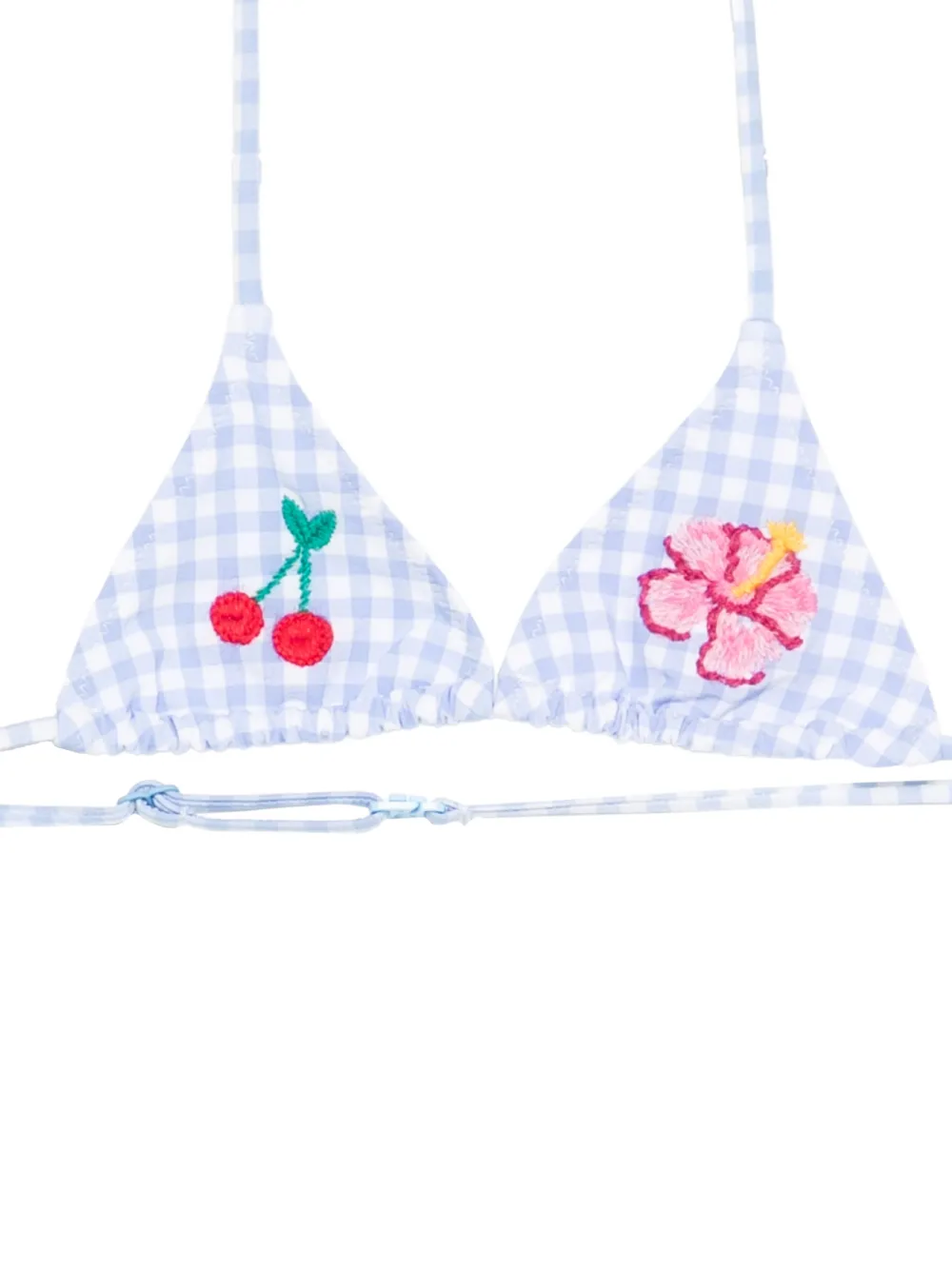  Mc2 Saint Barth Kids Holly Cherry Floral Bikini - Blue 