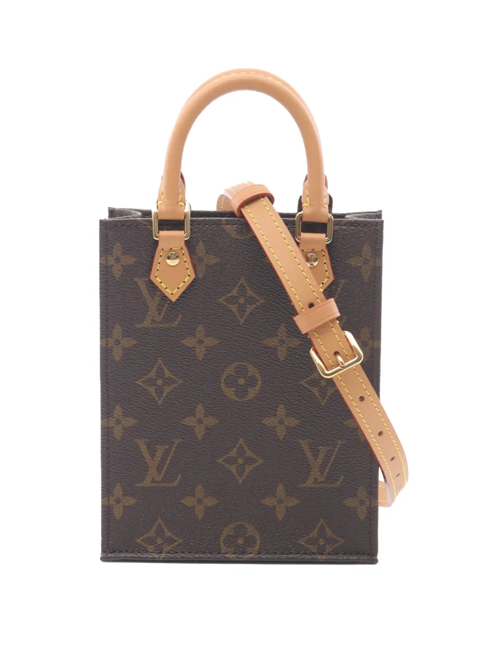 Louis Vuitton Pre-Owned 2021-2026 Monogram Petit Sac Plat satchel - Marrone