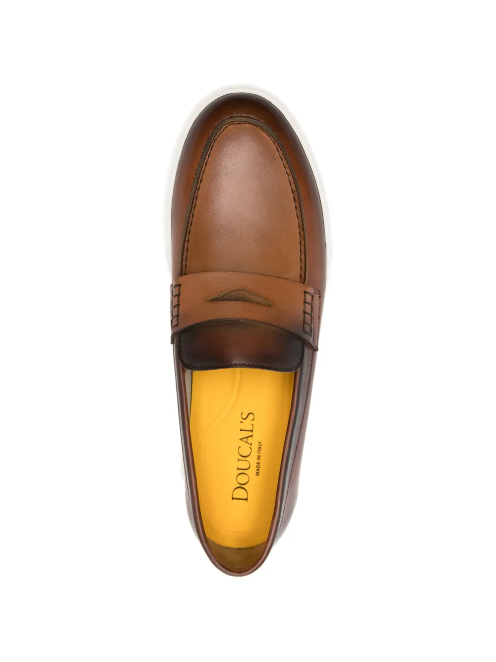 Doucal's Leren loafers met vlakken Bruin