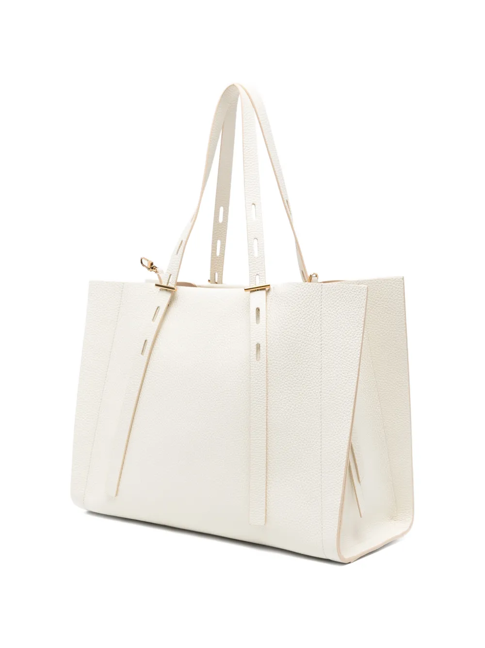  Minobossi Paula Leather Tote Bag - White 