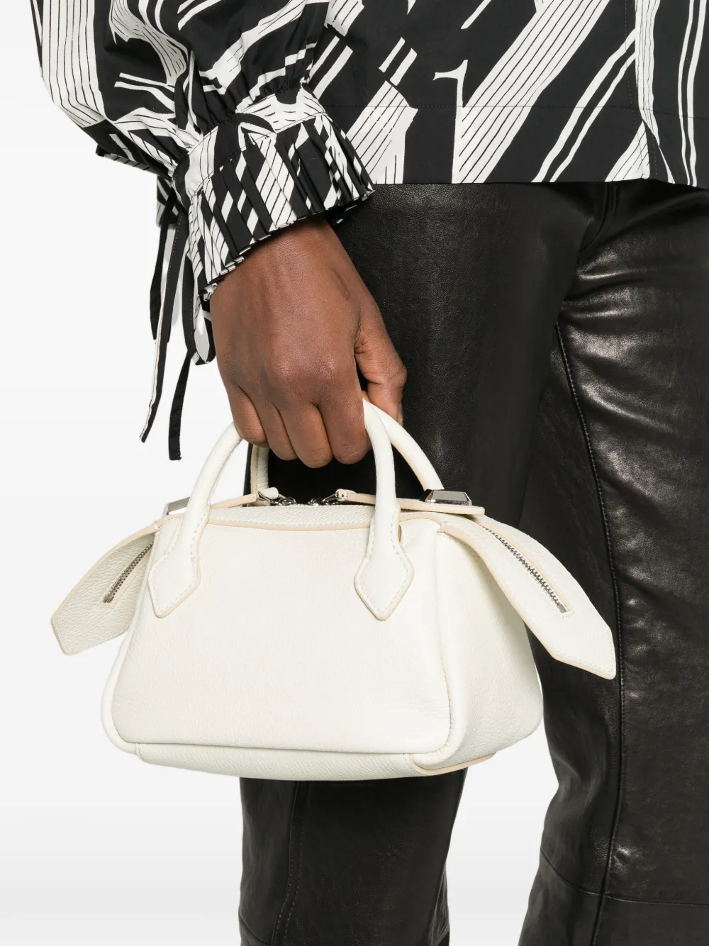  Minobossi Mini Alice Leather Tote Bag - Neutrals 