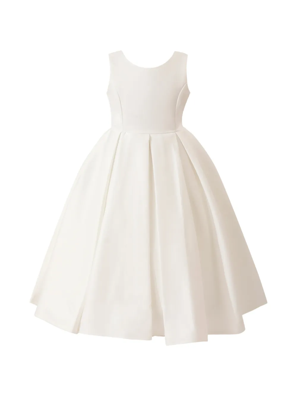 Tulleen bow-detail sleeveless dress - Bianco
