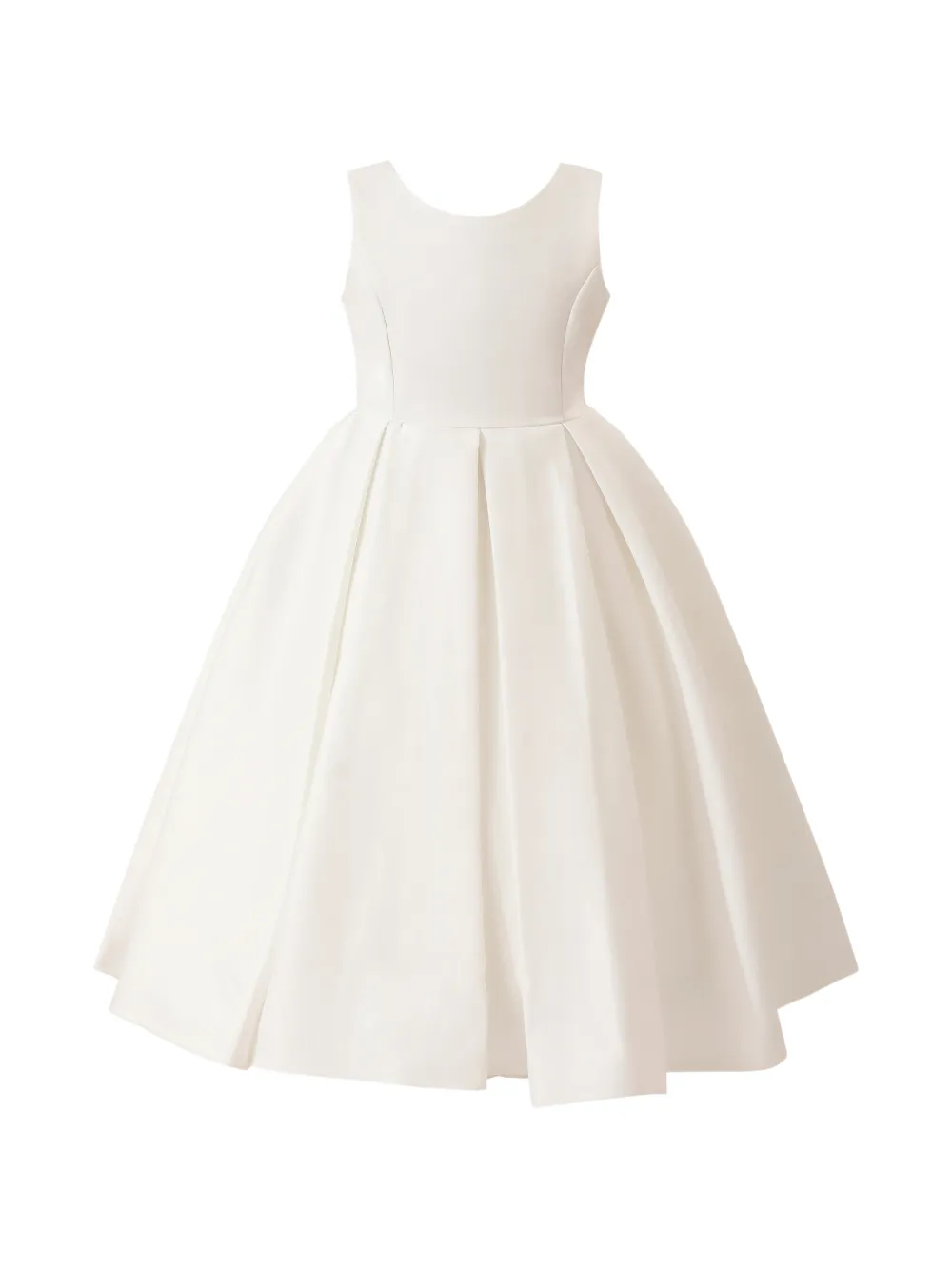 Tulleen bow-detail sleeveless dress - Bianco