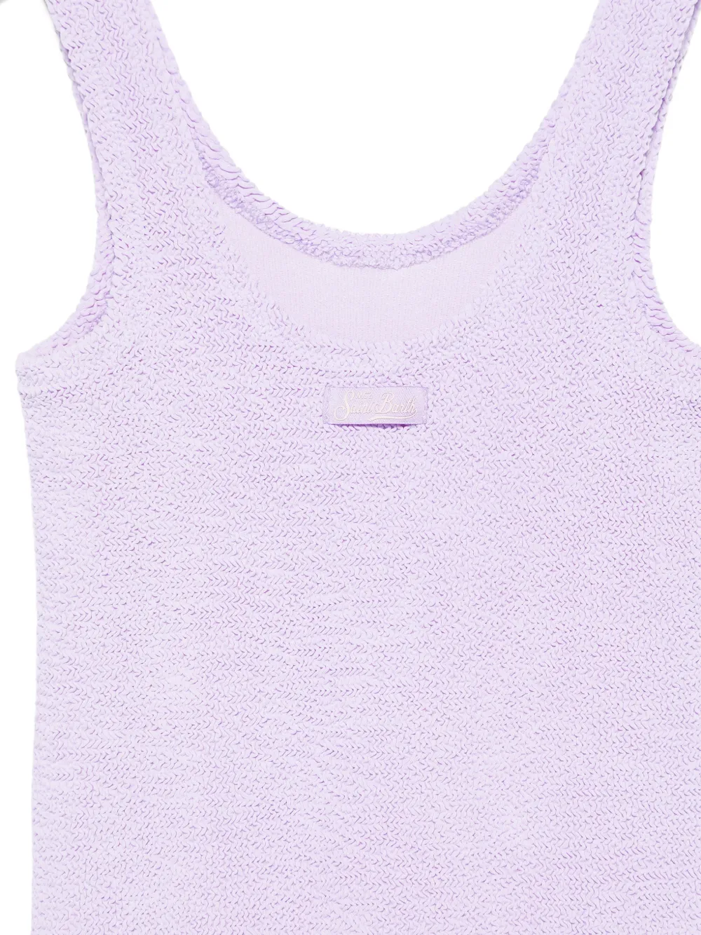  Mc2 Saint Barth Kids Taina Textured Dress - Purple 