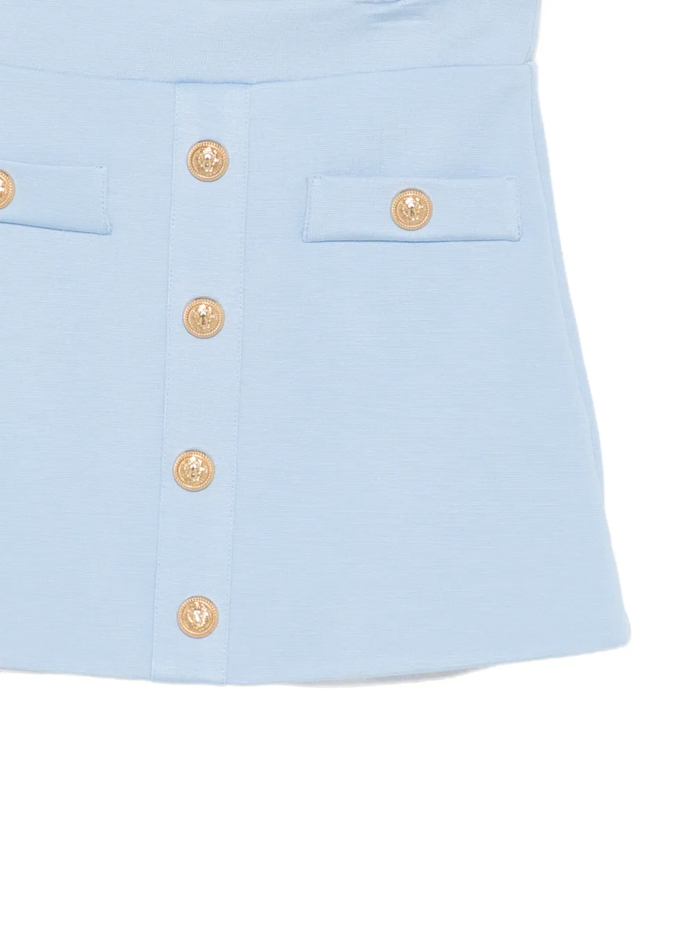 Balmain Kids Mini-rok met zak met knoop Blauw