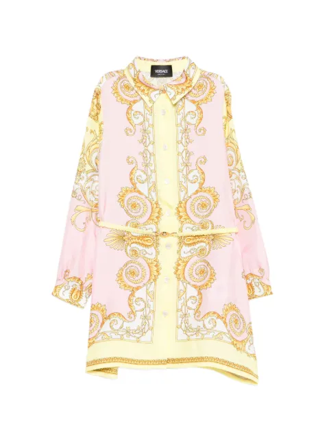 Versace Kids baroque belt dress