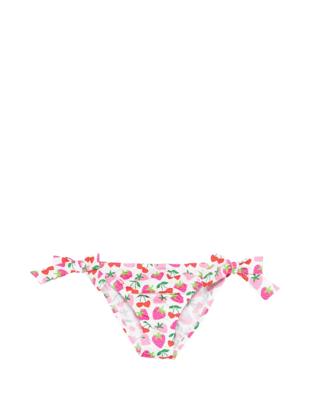 MC2 Saint Barth Kids tie-side fruit print bikini bottom - Bianco