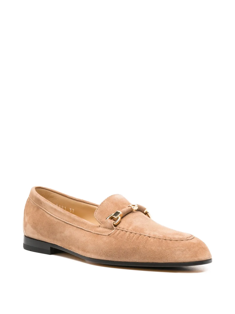 Doucal's suede hardware loafers Beige