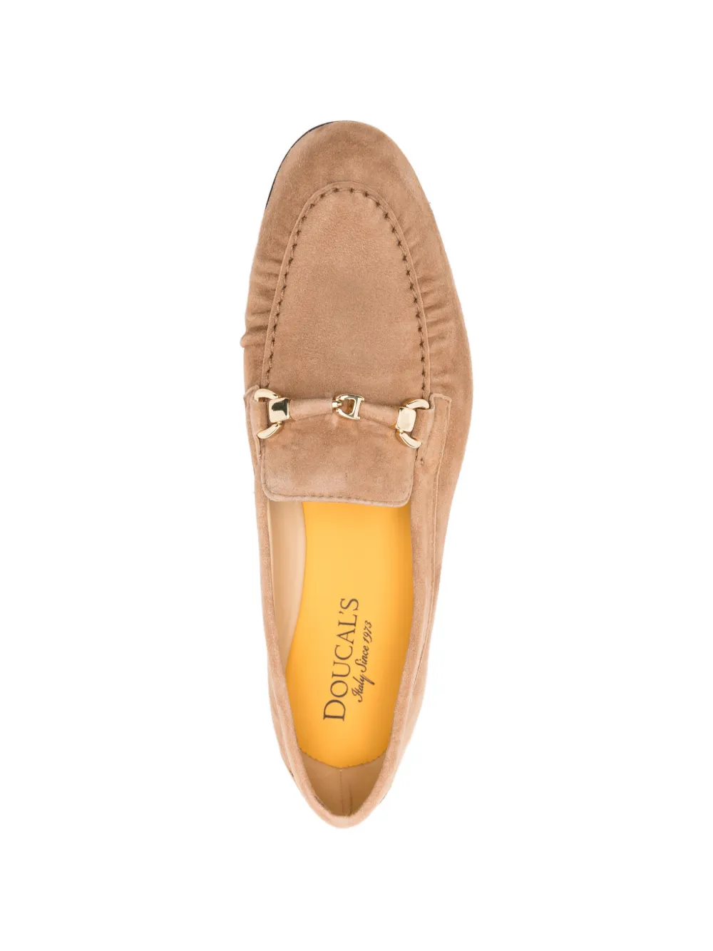 Doucal's suede hardware loafers Beige
