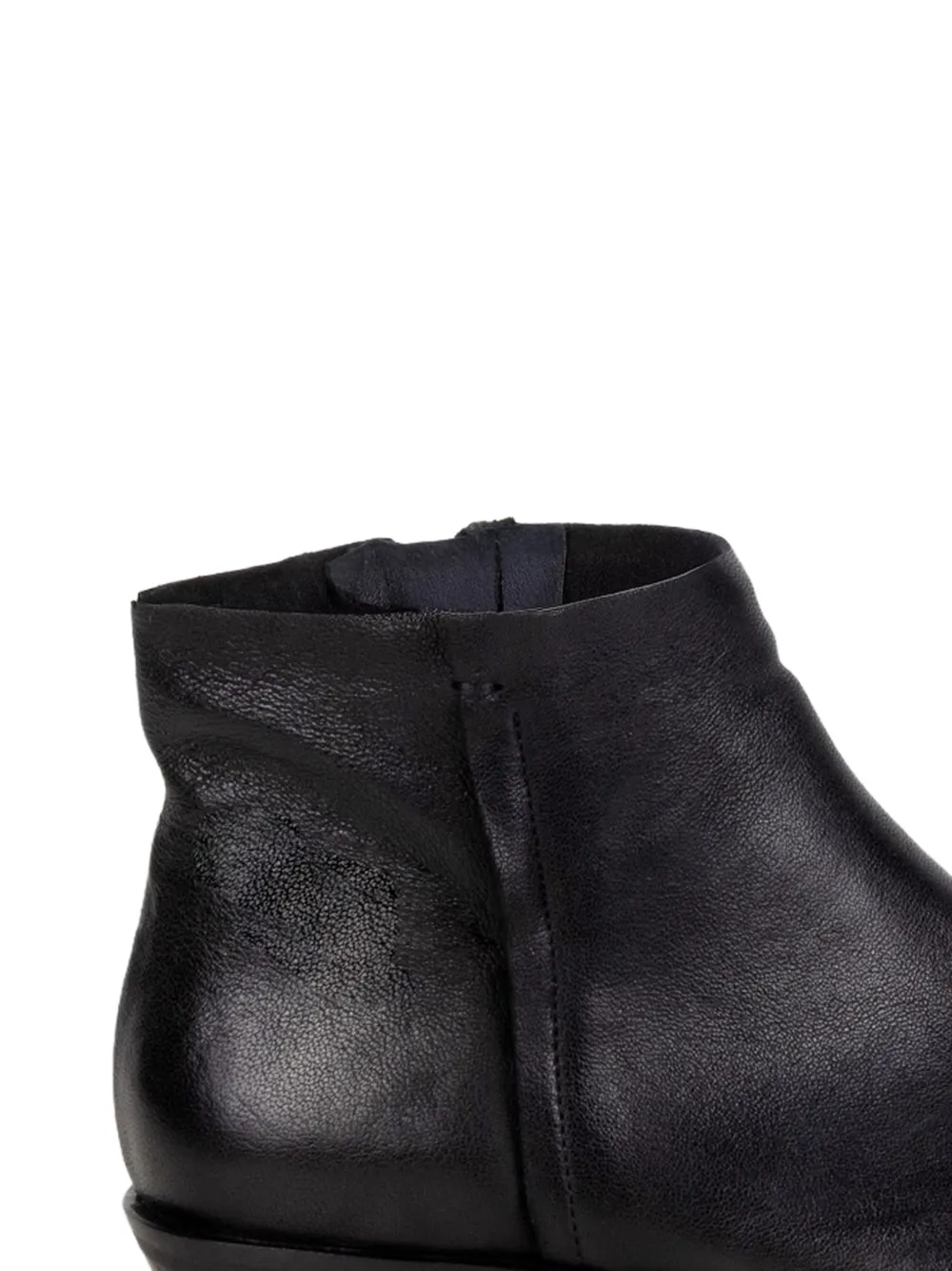  Imma Square Toe Leather Boots - Black 