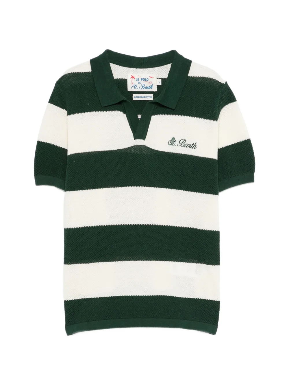 MC2 Saint Barth Kids Sloan JR Stripes T-shirt - Verde