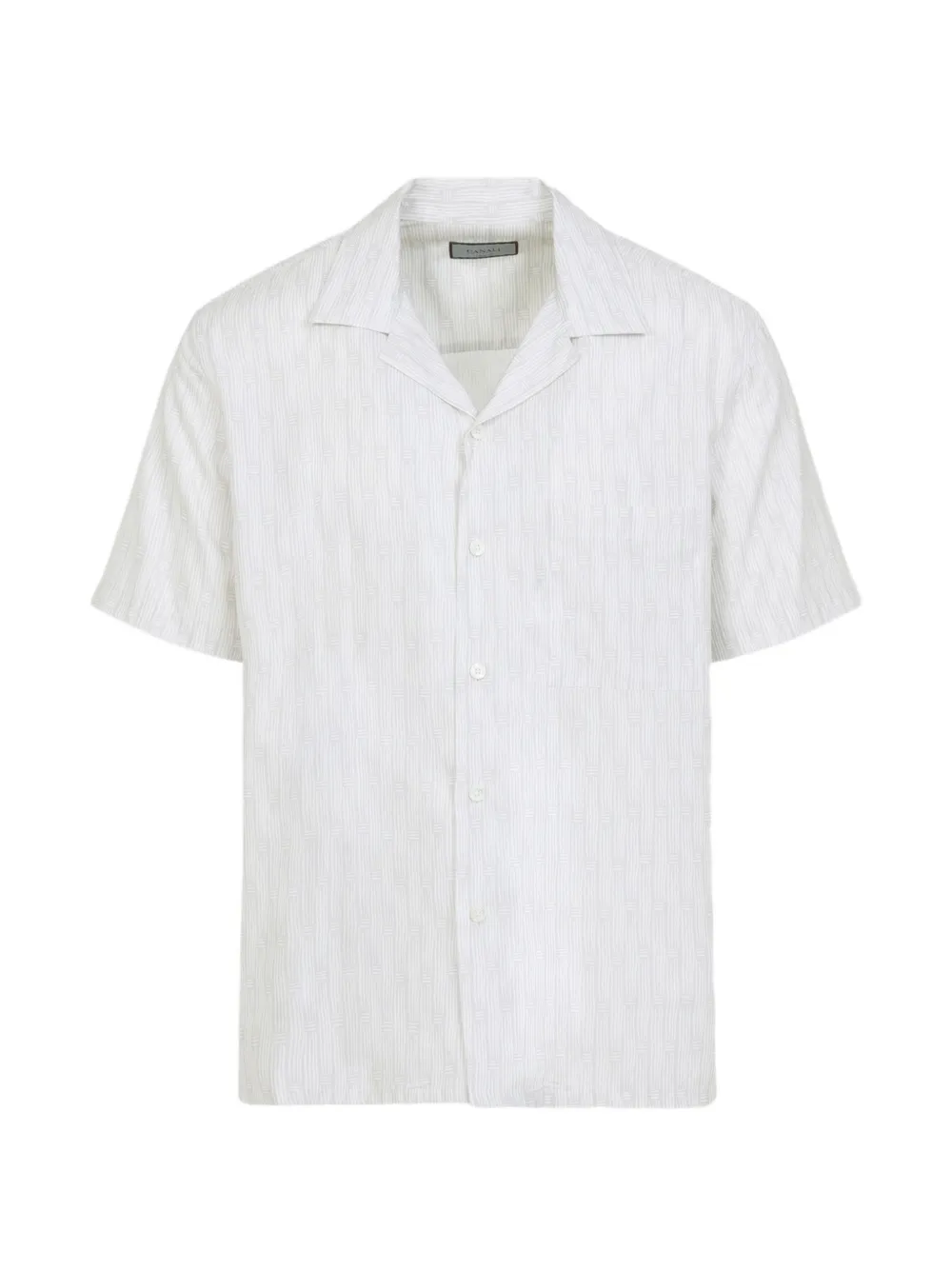 Canali striped short sleeve shirt - Grigio