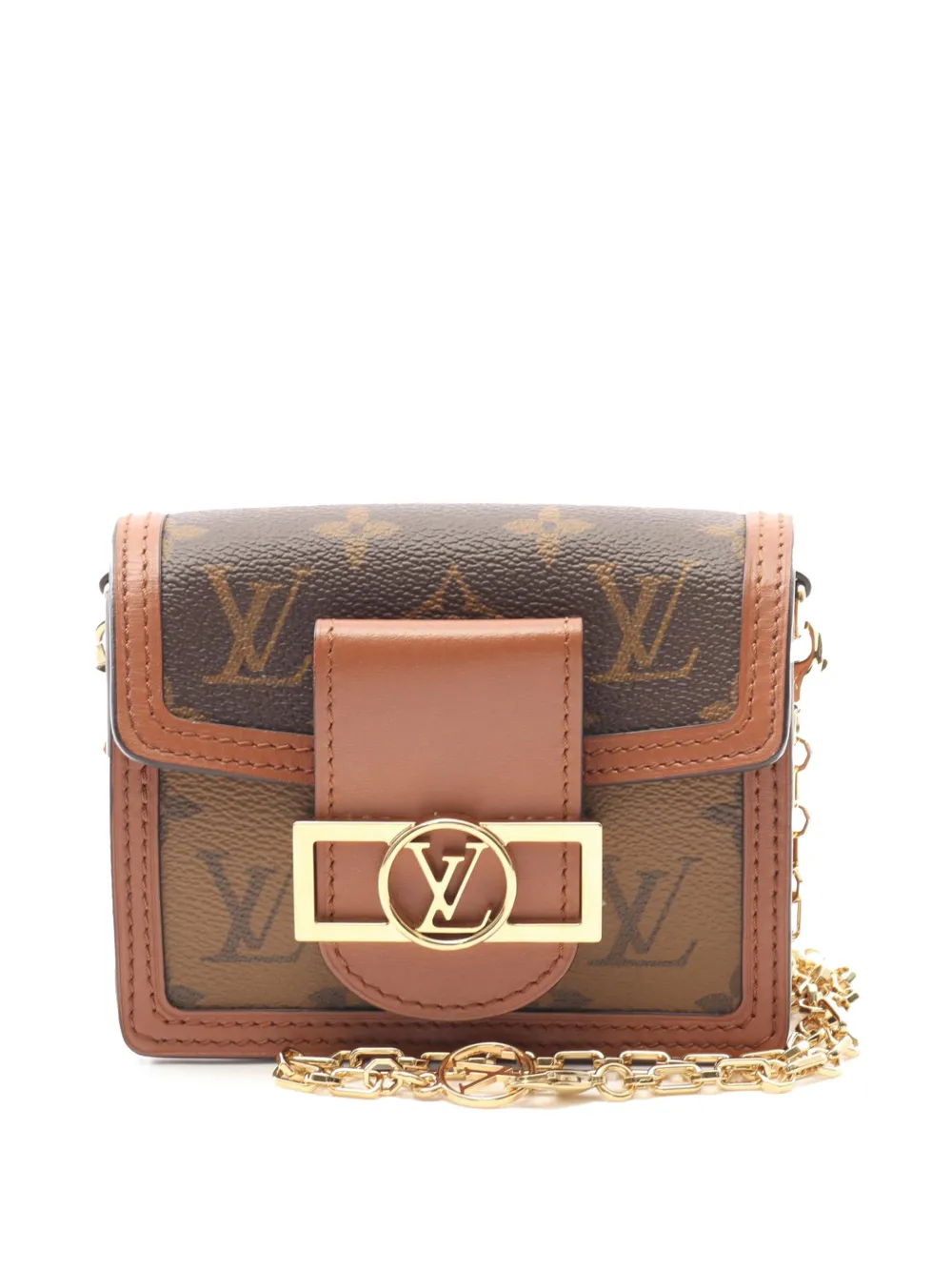 Louis Vuitton Pre-Owned 2021-2026 Monogram Reverse Micro Dauphine crossbody bag - Marrone
