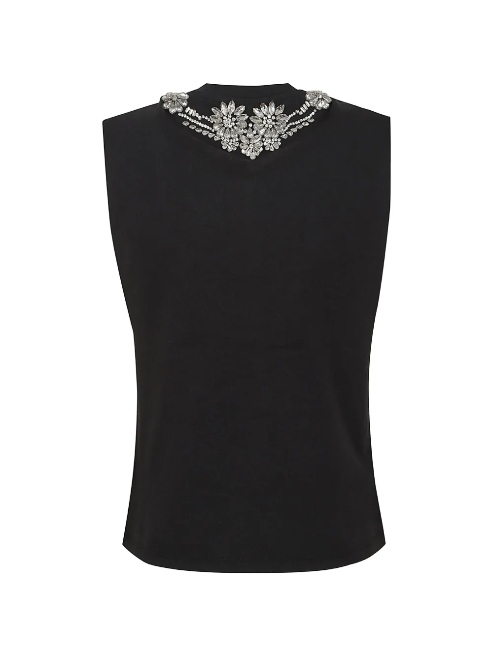  Alice + Olivia Embellished Sleeveless Top - Black 
