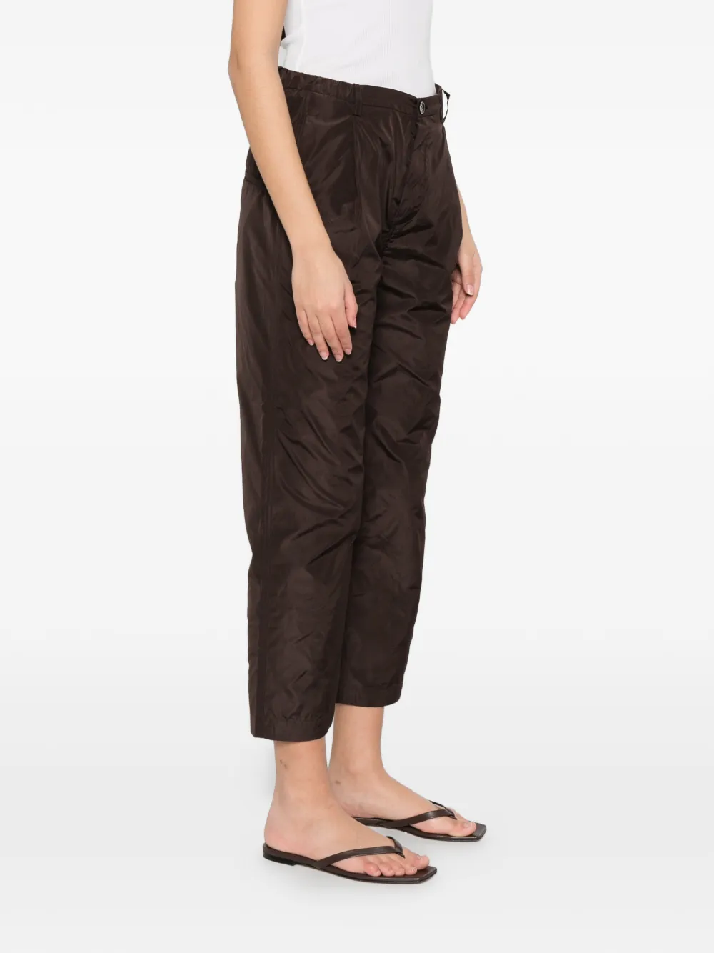 Sofie D'hoore Broek met elastische taille Bruin