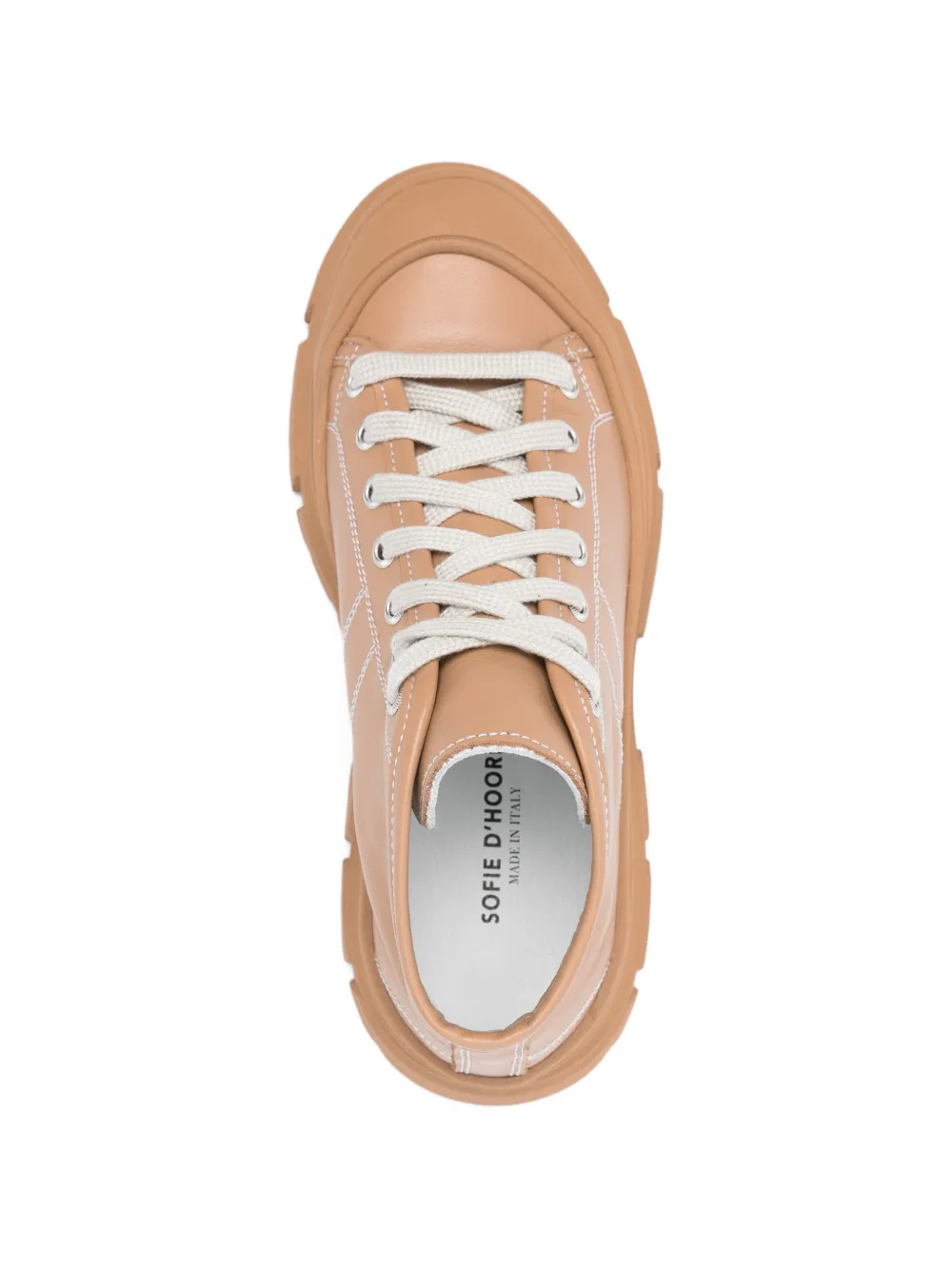 Sofie D'hoore Fairway sneakers met contrasterend stiksel Beige