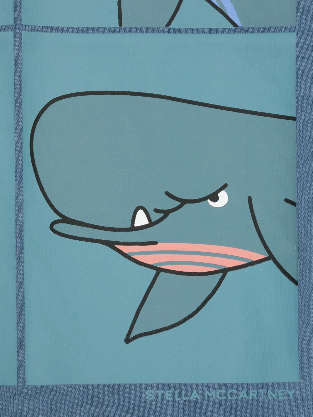 Stella McCartney Kids T-shirt met walvis-print Blauw