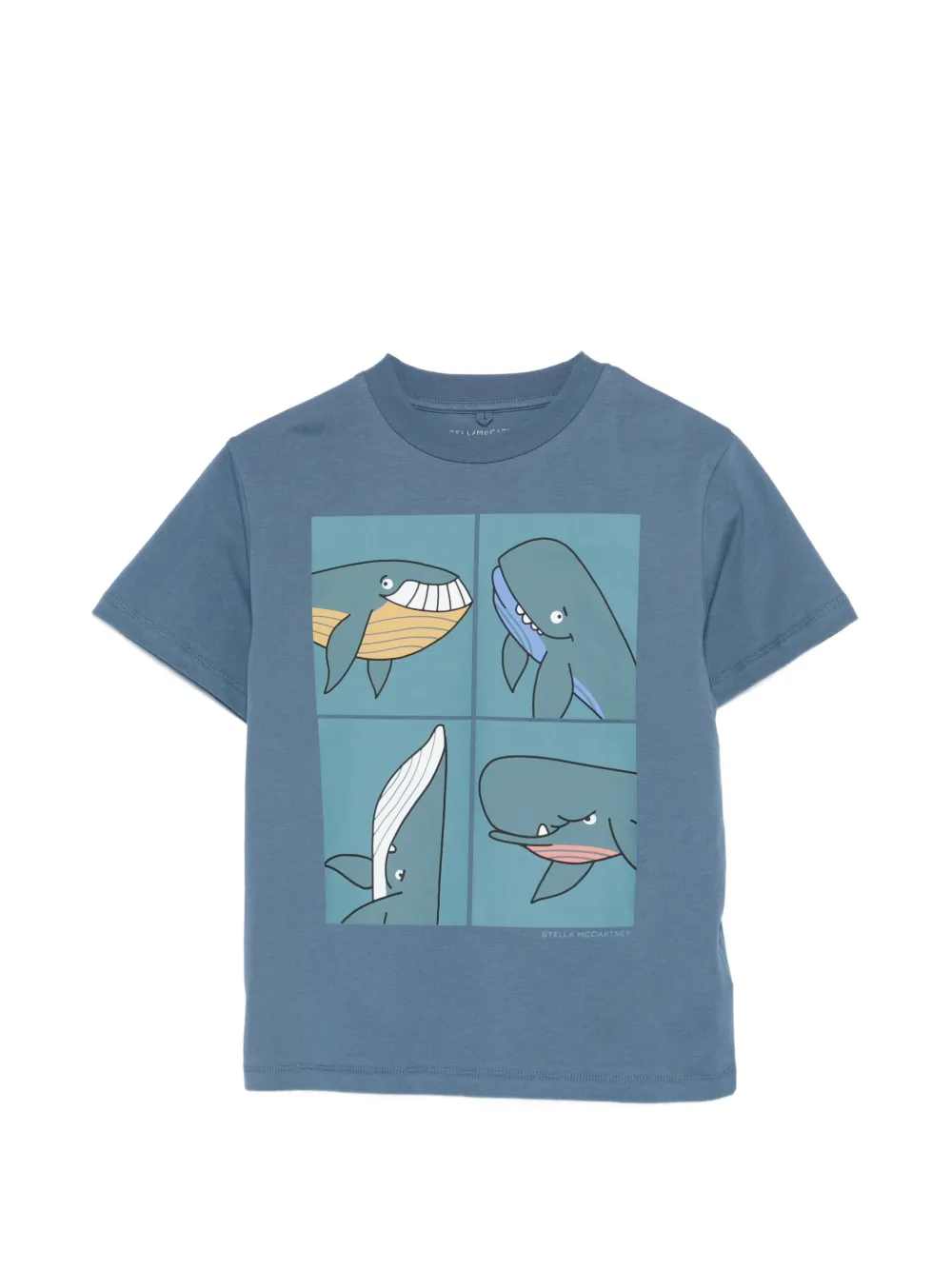 Stella McCartney Kids whale-graphic T-shirt - Blu
