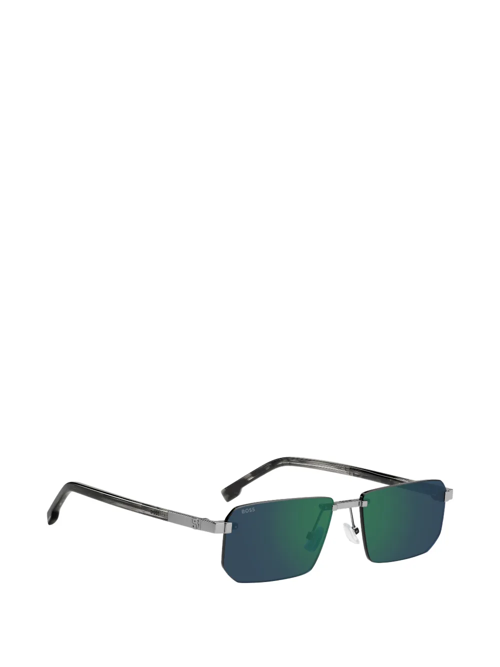  Boss Gafas De Sol Con Montura Rectangular - Plateado 
