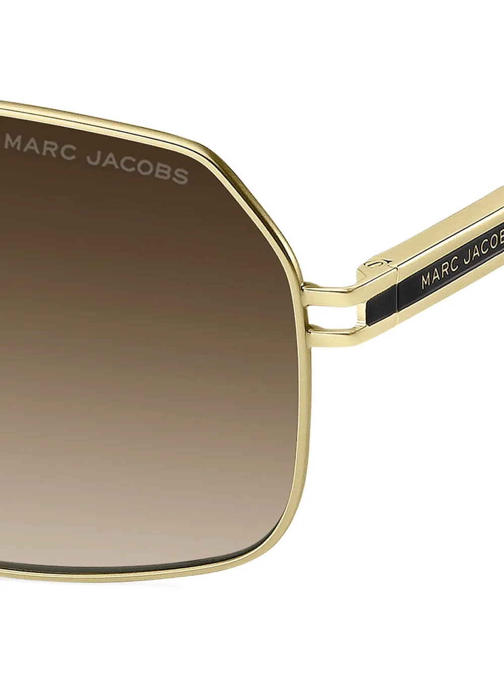 Marc Jacobs Eyewear Zonnebril met geometrisch montuur Goud