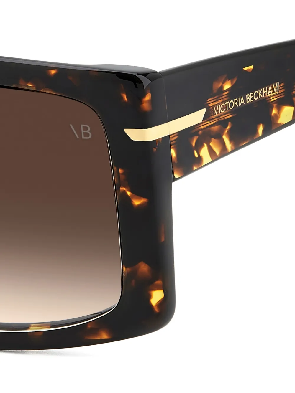 Victoria Beckham Eyewear Zonnebril met vierkant montuur Bruin