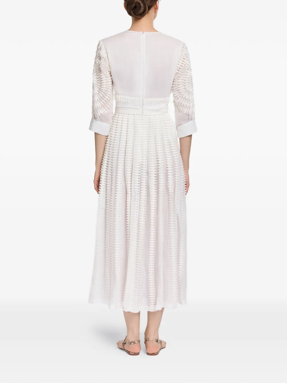 Elie Saab Jurk met V-hals en stiksel Wit