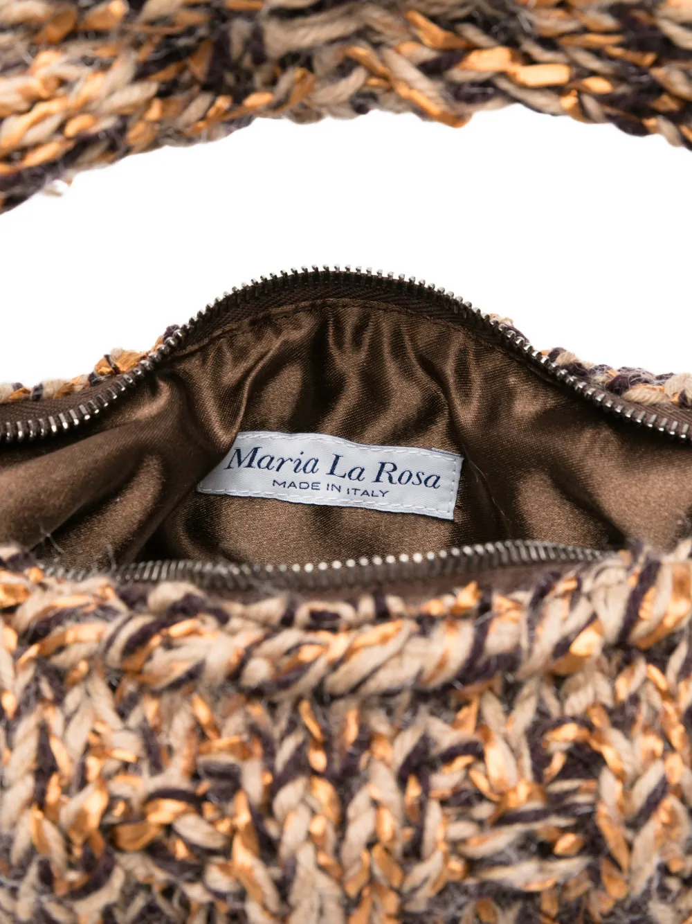 Maria La Rosa Nappy gebreide shopper Bruin