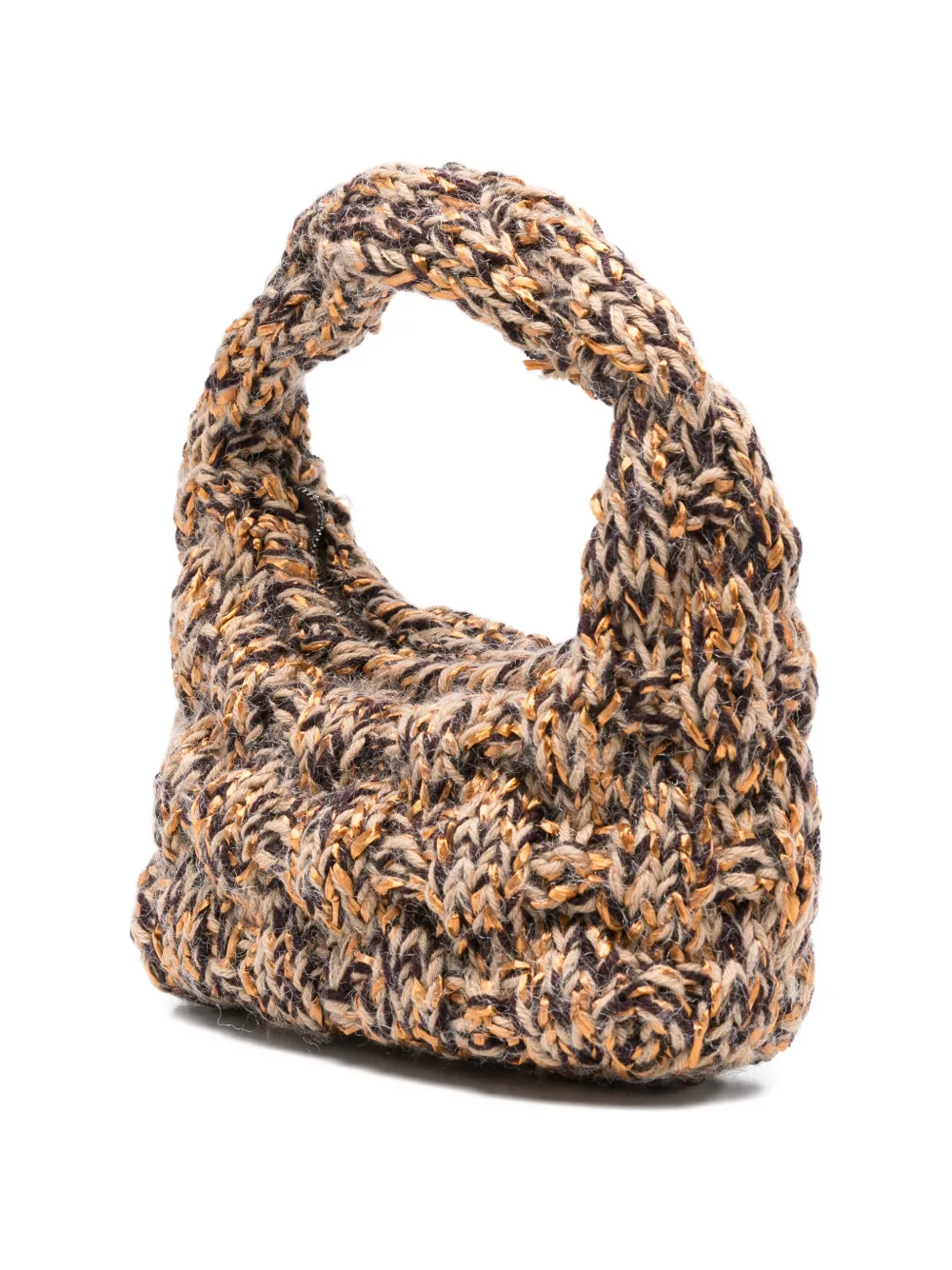 Maria La Rosa Nappy gebreide shopper Bruin