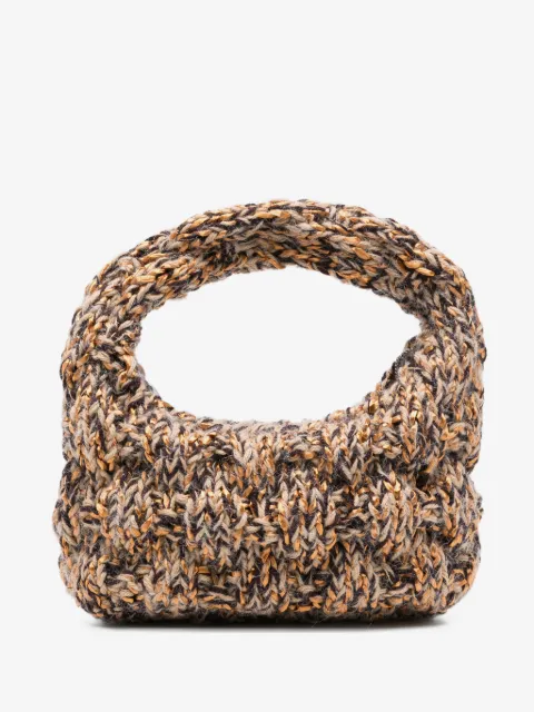Maria La Rosa sac cabas en maille bronze Nappy