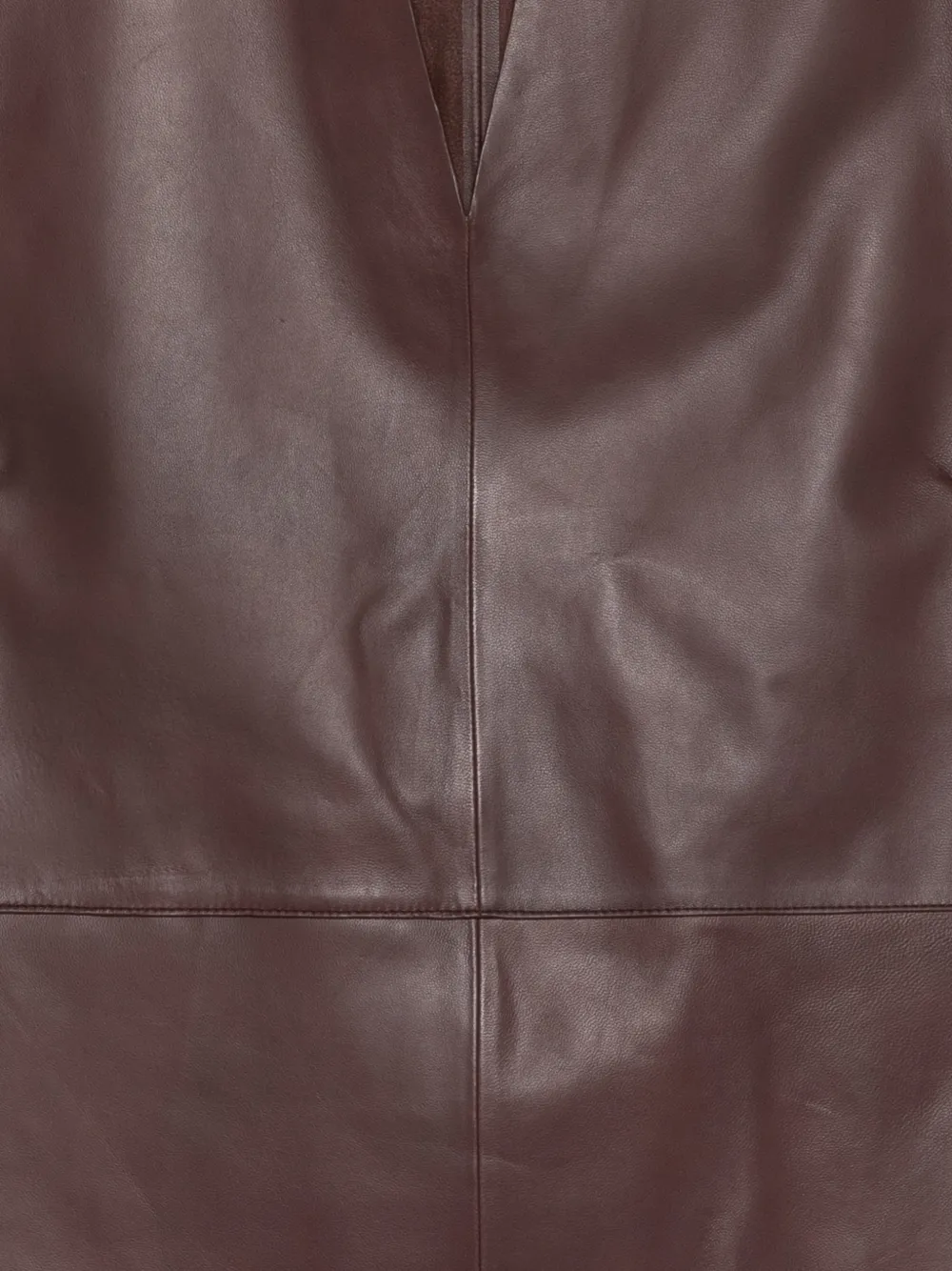  Boss Suna V-neck Leather Top - Brown 