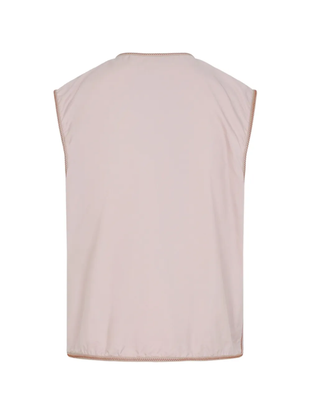  Moncler Zip Logo Patch Gilet - Pink 