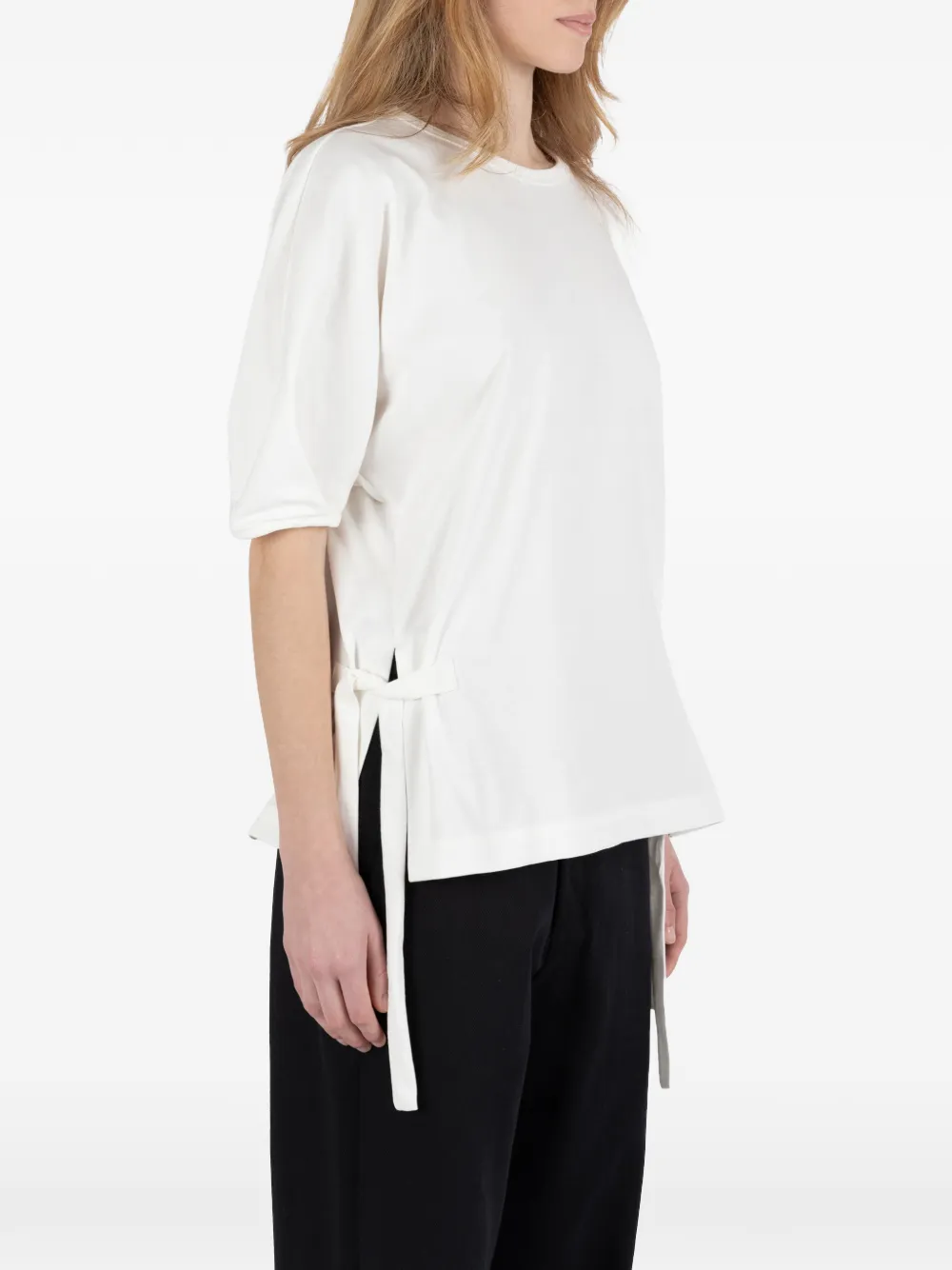 Société Anonyme T-shirt met gestrikte zijkant Wit