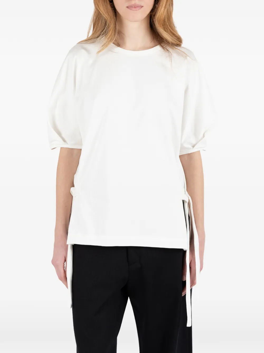 Société Anonyme side-tie T-shirt - Bianco