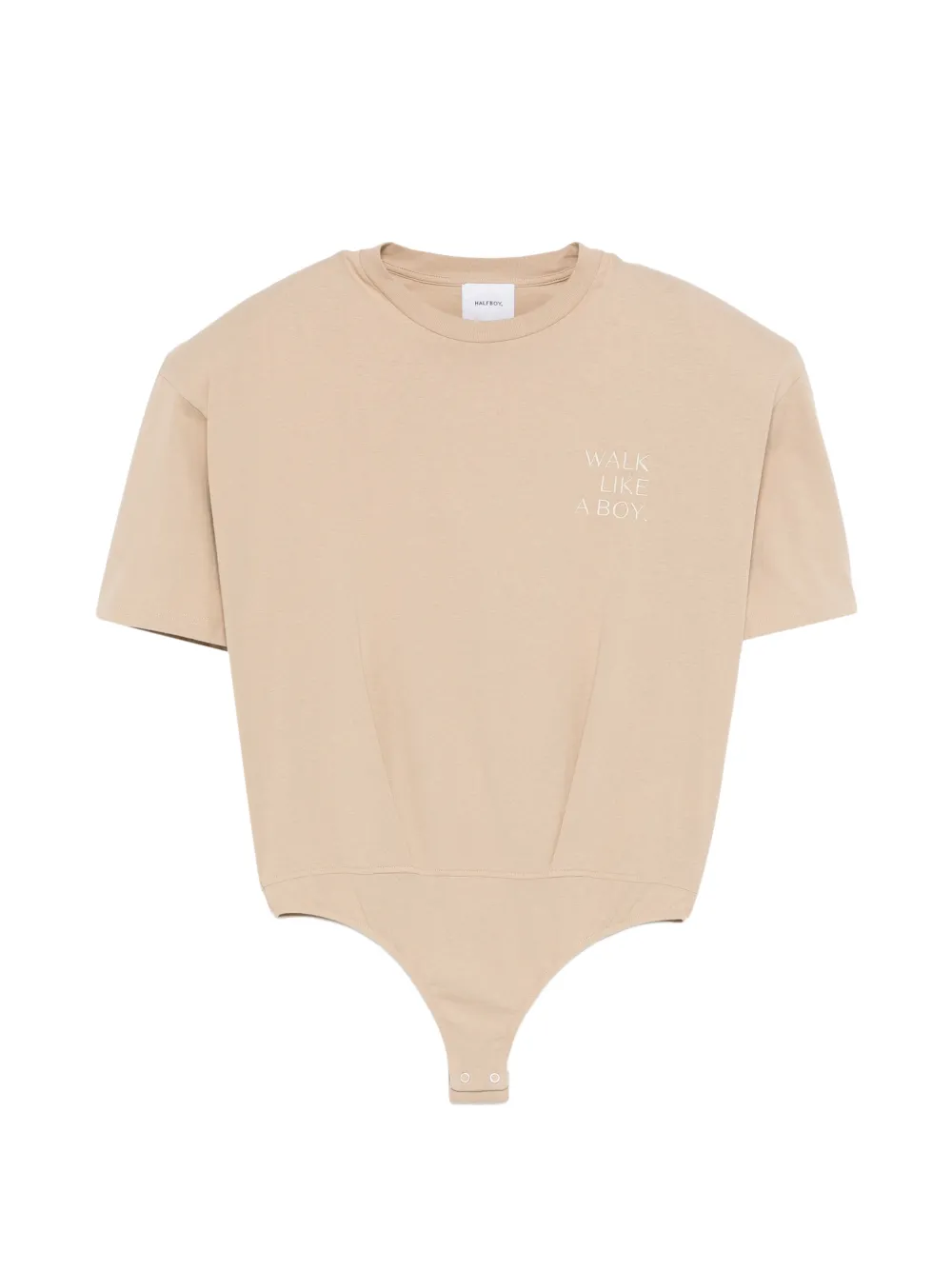 Halfboy slogan-print darted bodysuit - Nude