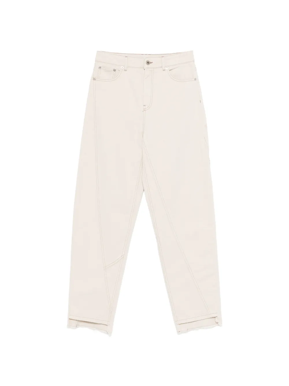 Halfboy panelled boyfriend jeans - Nude