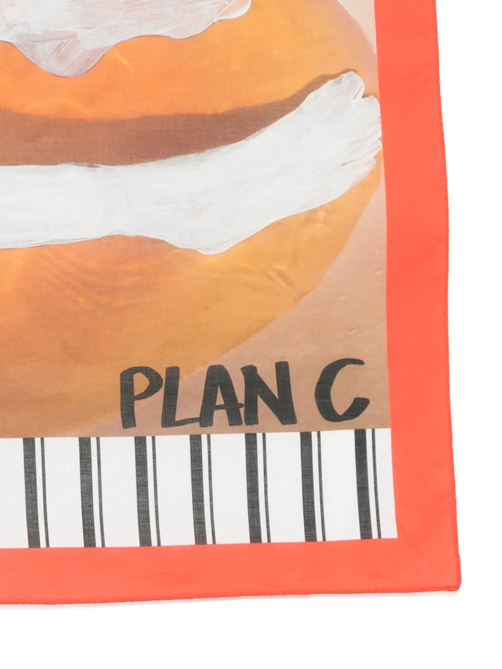  Plan C Striped-print Scarf - Orange 