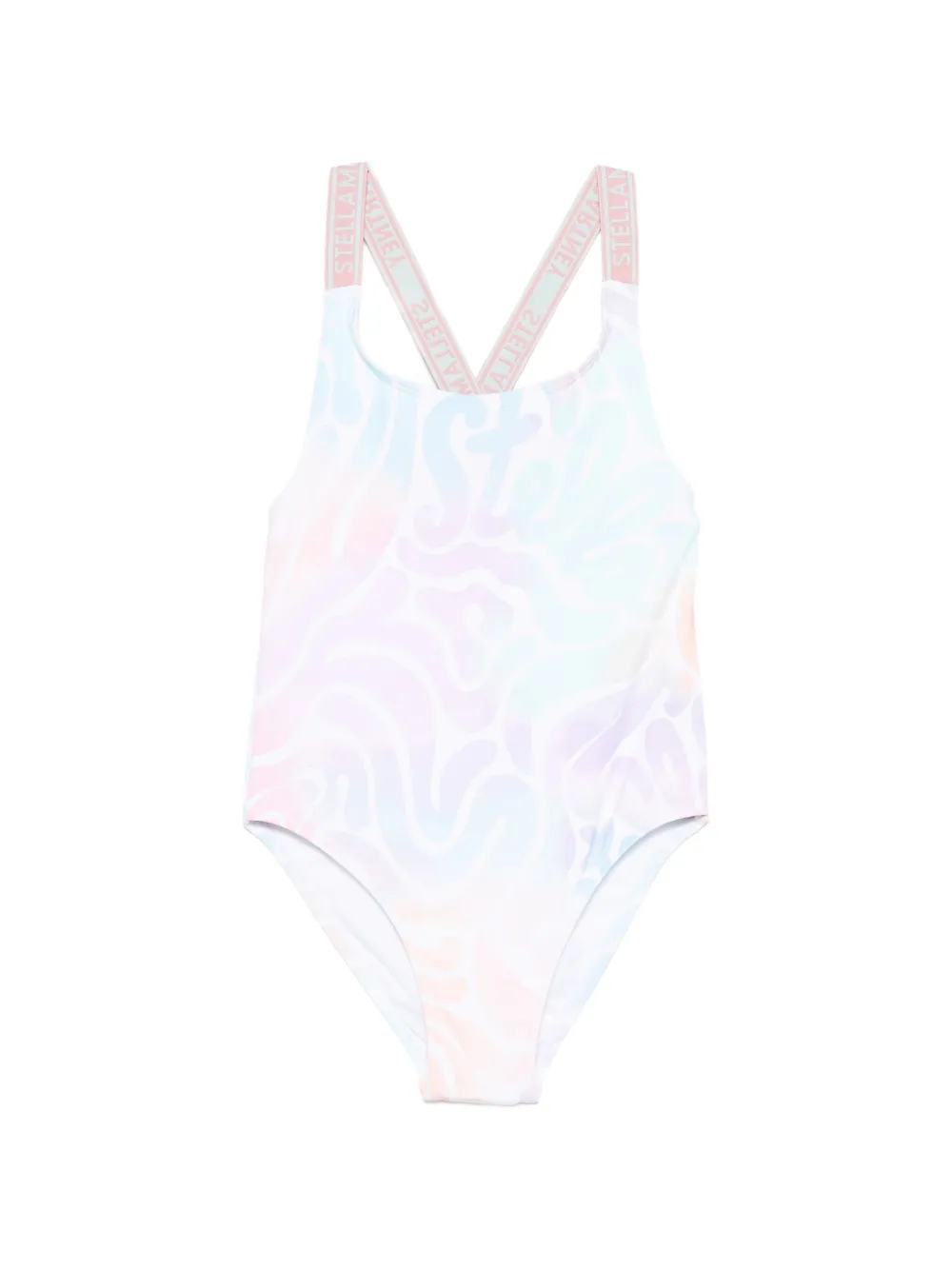 Stella McCartney Kids logo-print swimsuit - Bianco
