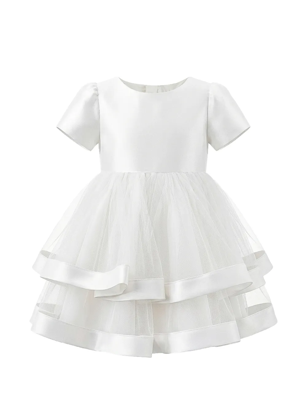 Tulleen bow-detail dress - Bianco