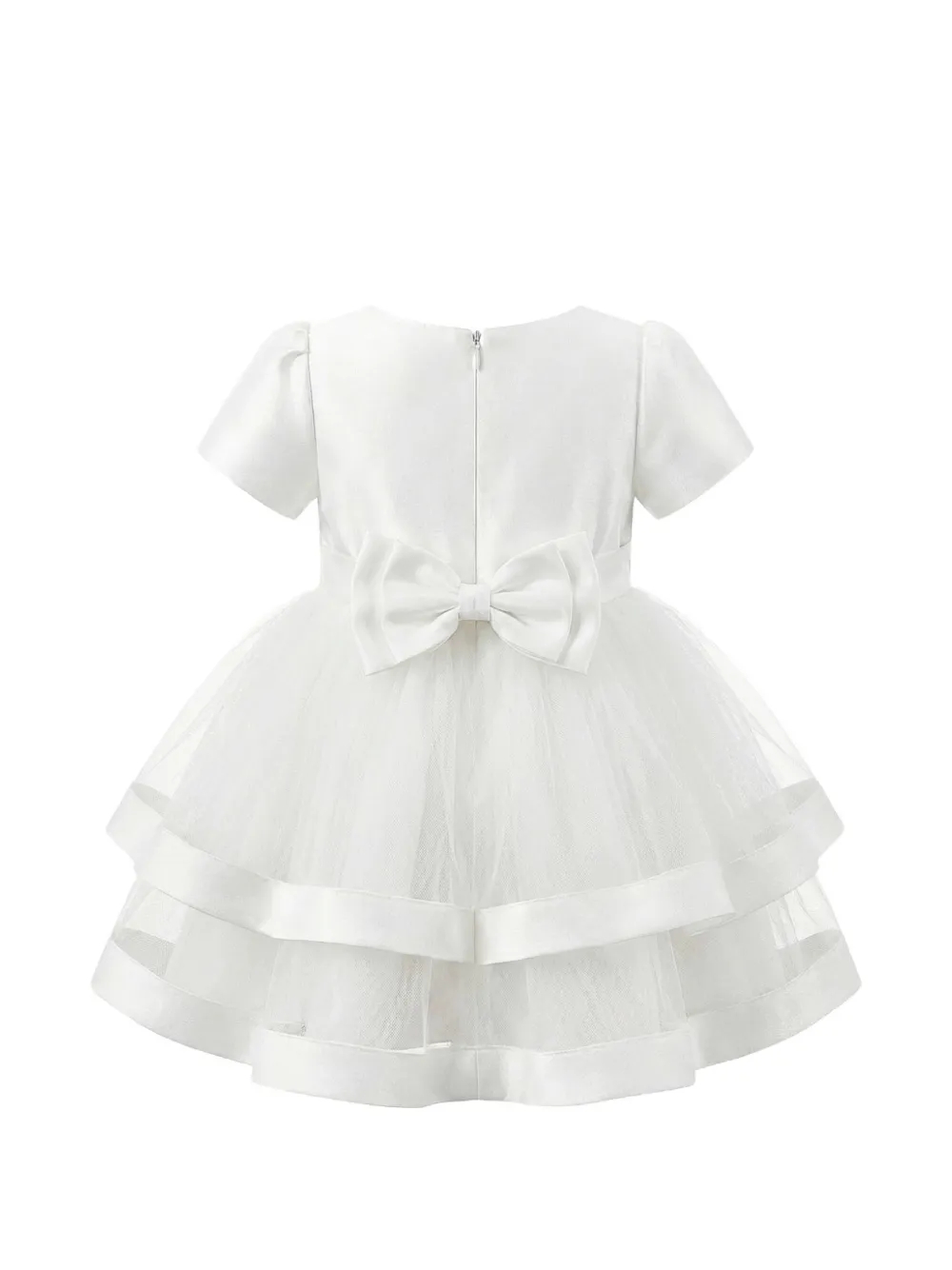Tulleen Jurk met strikdetail Wit