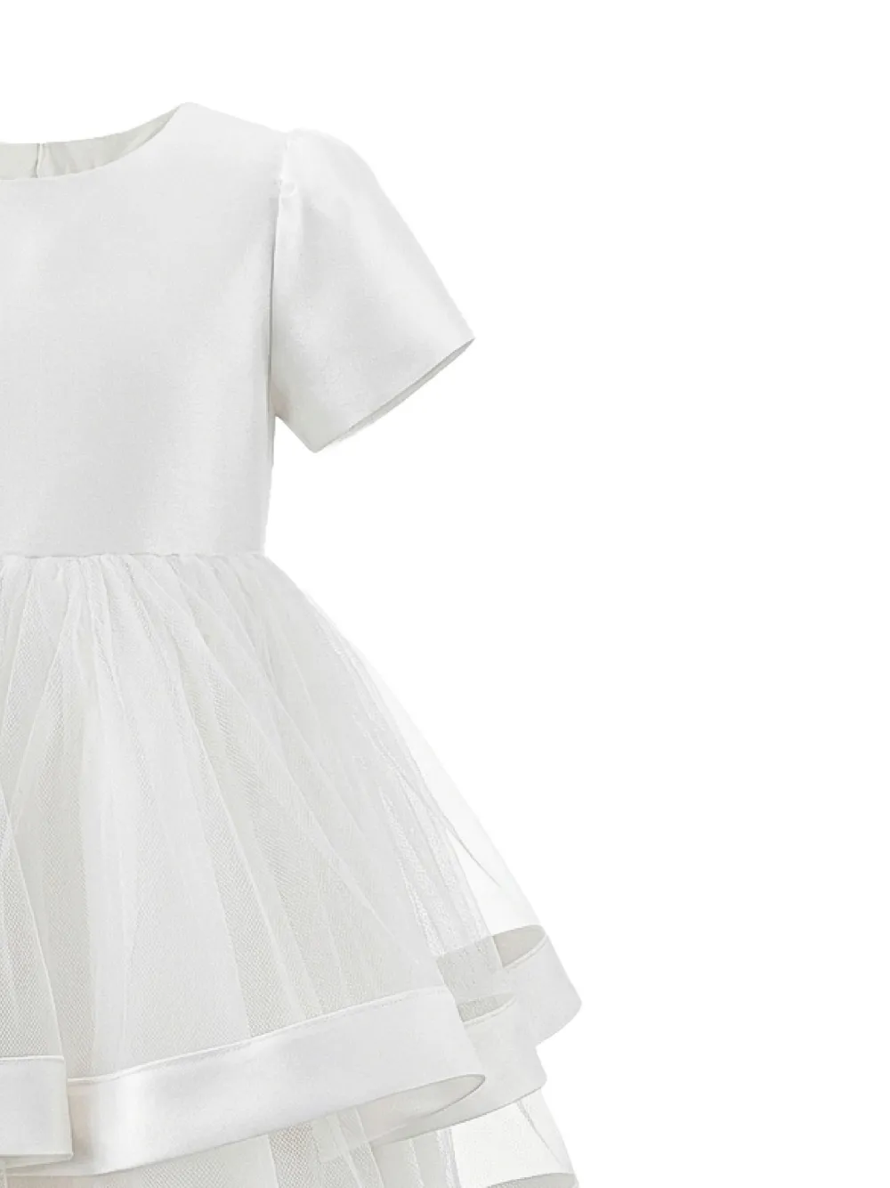 Tulleen Jurk met strikdetail Wit