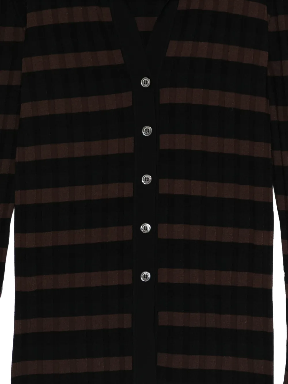 Striped V-Neck Ribbed Shirt