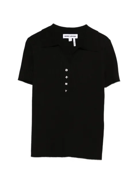 DKNY buttoned knitted top