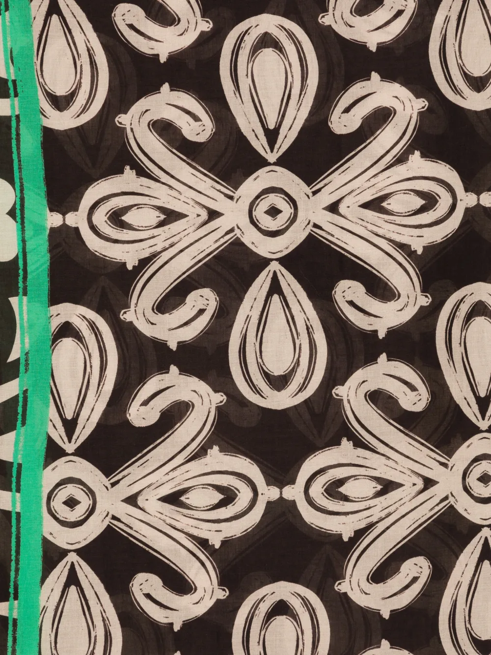 Niu Sjaal met bloemenprint Bruin