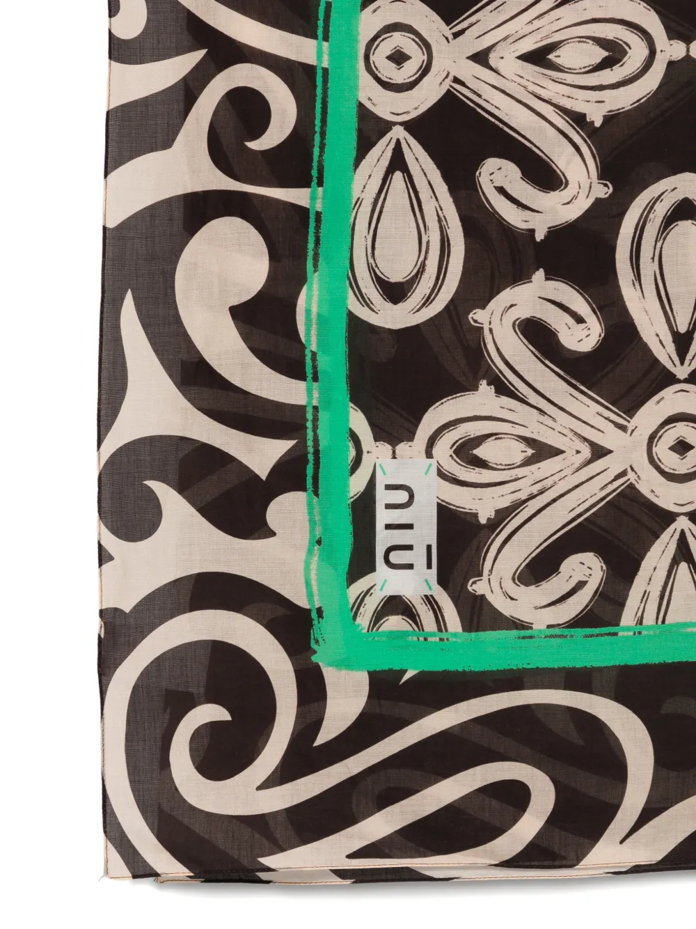 Niu Sjaal met bloemenprint Bruin