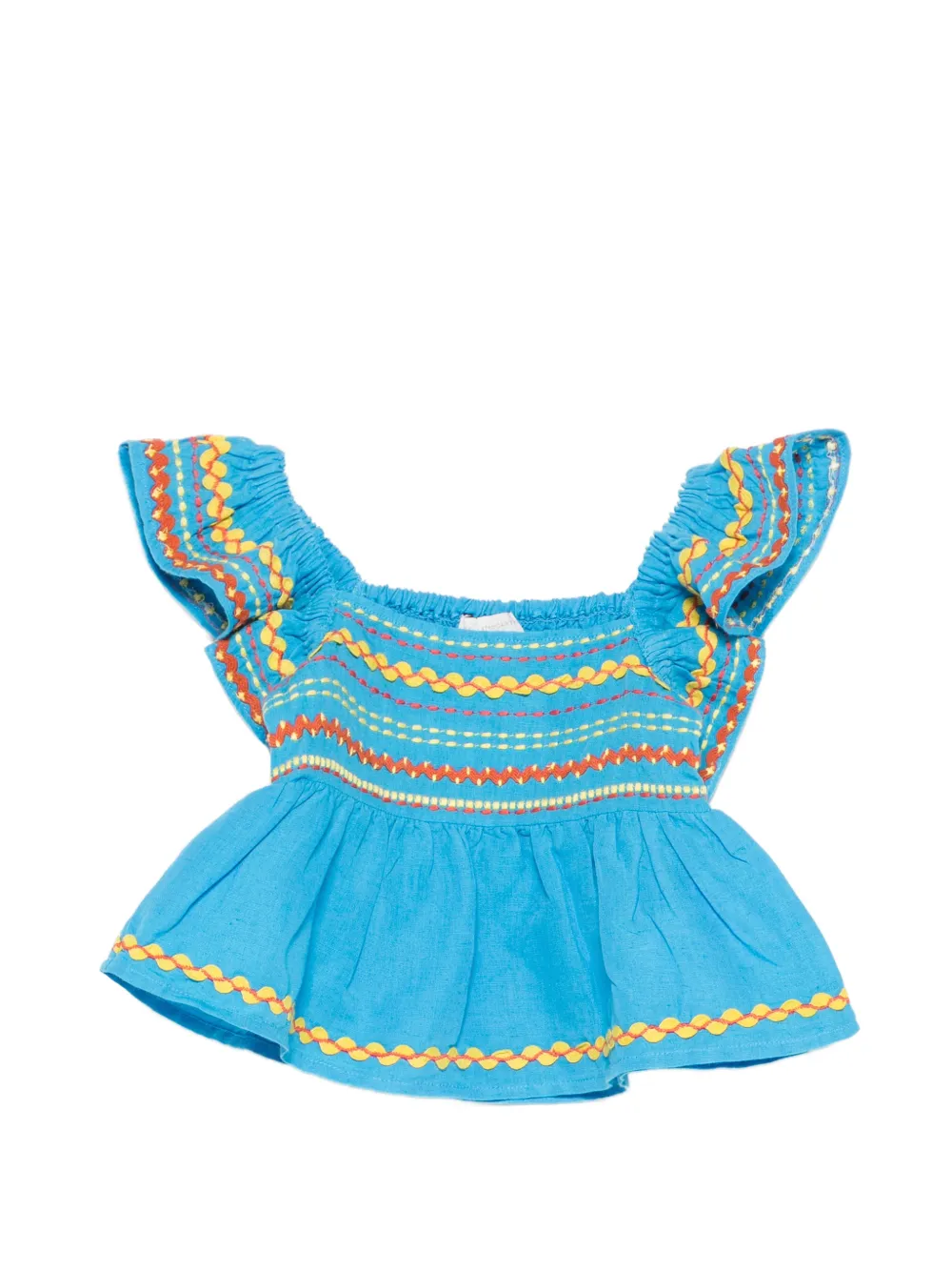 Stella McCartney Kids ruffled-collar top - Blu